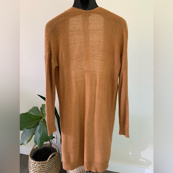 Long Textured Open-Front Cardigan - Picture 3 of 8